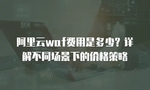 阿里云waf费用是多少？详解不同场景下的价格策略