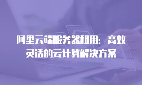 阿里云端服务器租用：高效灵活的云计算解决方案