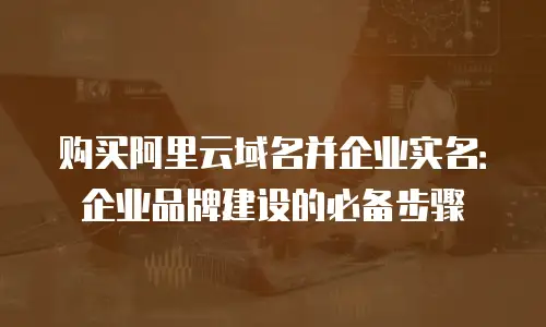 购买阿里云域名并企业实名：企业品牌建设的必备步骤