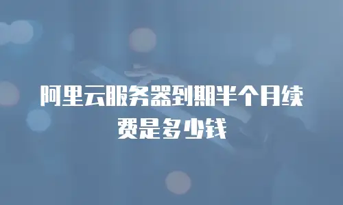 阿里云服务器到期半个月续费是多少钱