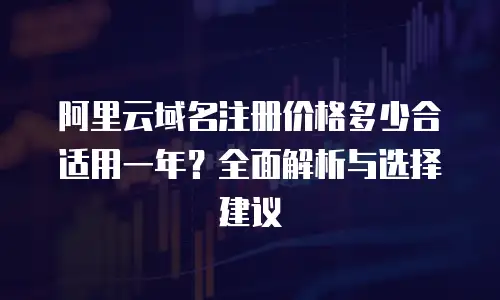 阿里云域名注册价格多少合适用一年？全面解析与选择建议