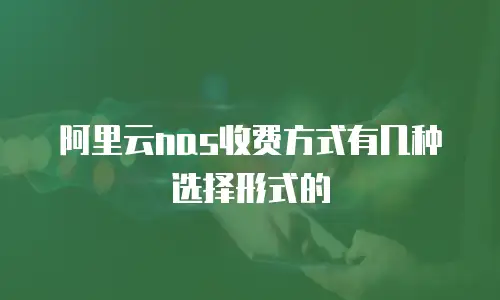 阿里云nas收费方式有几种选择形式的