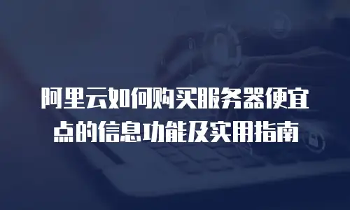 阿里云如何购买服务器便宜点的信息功能及实用指南
