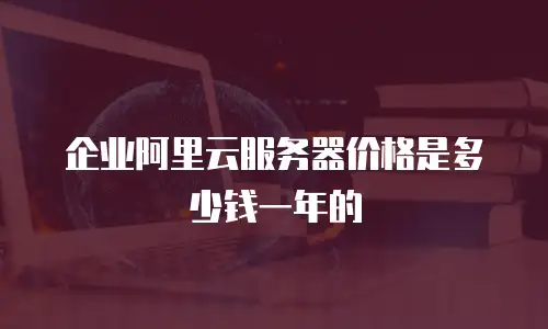 企业阿里云服务器价格是多少钱一年的