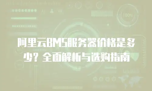 阿里云BMS服务器价格是多少？全面解析与选购指南