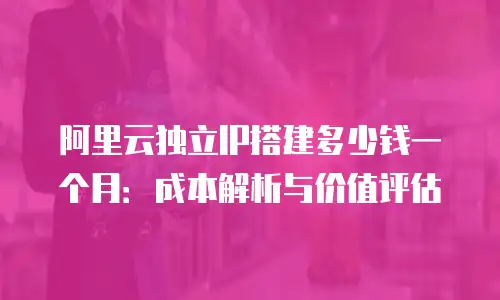 阿里云独立IP搭建多少钱一个月：成本解析与价值评估