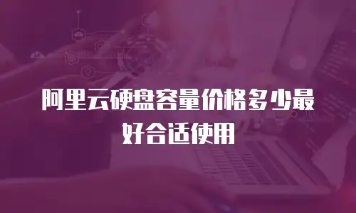 阿里云硬盘容量价格多少最好合适使用
