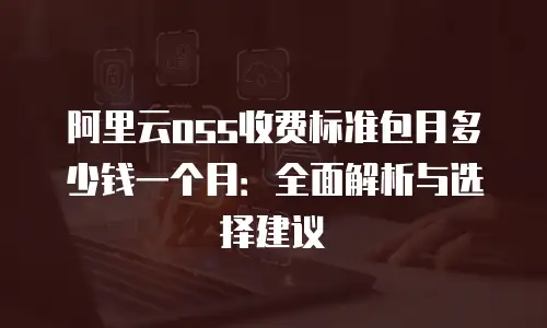 阿里云oss收费标准包月多少钱一个月：全面解析与选择建议
