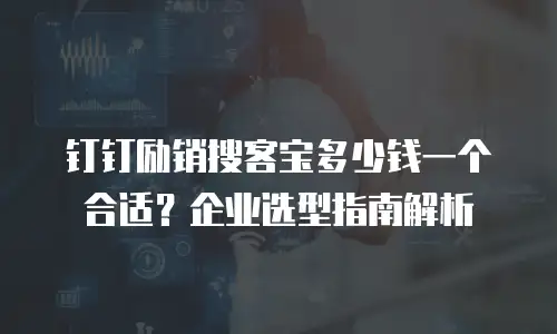 钉钉励销搜客宝多少钱一个合适？企业选型指南解析