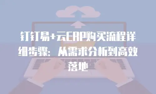 钉钉易+云ERP购买流程详细步骤：从需求分析到高效落地