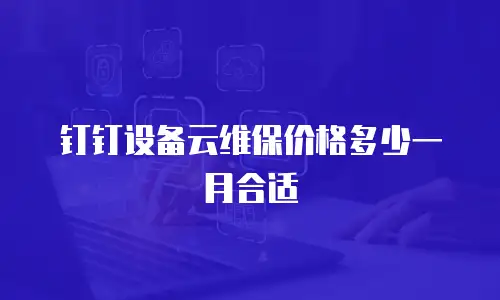 钉钉设备云维保价格多少一月合适