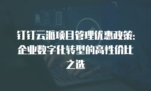 钉钉云派项目管理优惠政策：企业数字化转型的高性价比之选