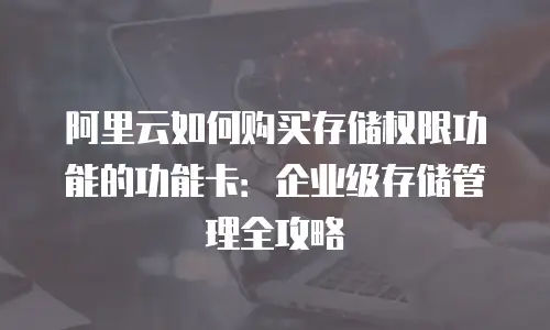 阿里云如何购买存储权限功能的功能卡：企业级存储管理全攻略