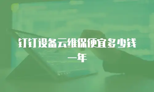 钉钉设备云维保便宜多少钱一年