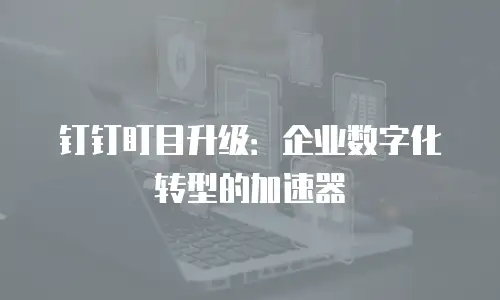 钉钉盯目升级：企业数字化转型的加速器