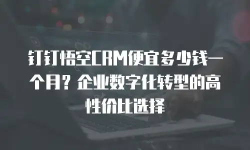 钉钉悟空CRM便宜多少钱一个月？企业数字化转型的高性价比选择