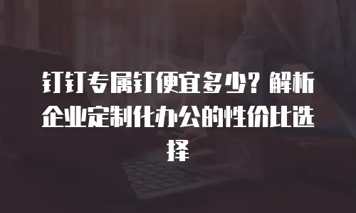 钉钉专属钉便宜多少？解析企业定制化办公的性价比选择