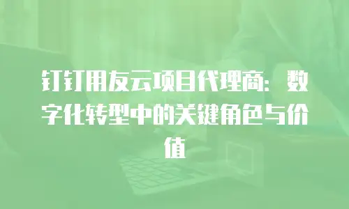 钉钉用友云项目代理商：数字化转型中的关键角色与价值