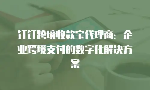 钉钉跨境收款宝代理商：企业跨境支付的数字化解决方案