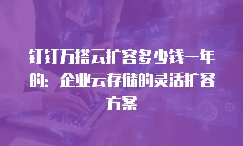 钉钉万搭云扩容多少钱一年的：企业云存储的灵活扩容方案
