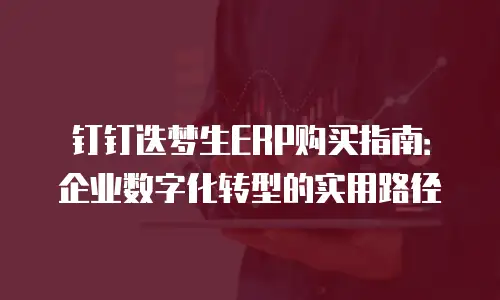 钉钉迭梦生ERP购买指南：企业数字化转型的实用路径