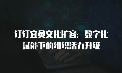 钉钉宜员文化扩容：数字化赋能下的组织活力升级
