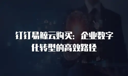 钉钉易鲸云购买：企业数字化转型的高效路径