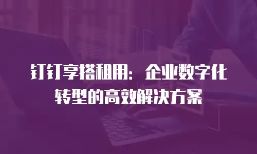钉钉享搭租用：企业数字化转型的高效解决方案