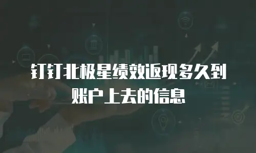 钉钉北极星绩效返现多久到账户上去的信息