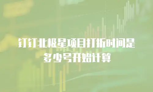 钉钉北极星项目打折时间是多少号开始计算