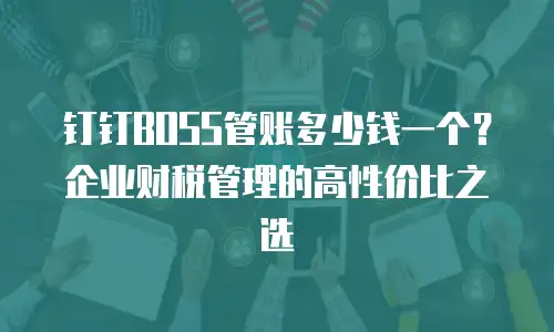 钉钉BOSS管账多少钱一个？企业财税管理的高性价比之选