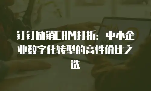 钉钉励销CRM打折：中小企业数字化转型的高性价比之选
