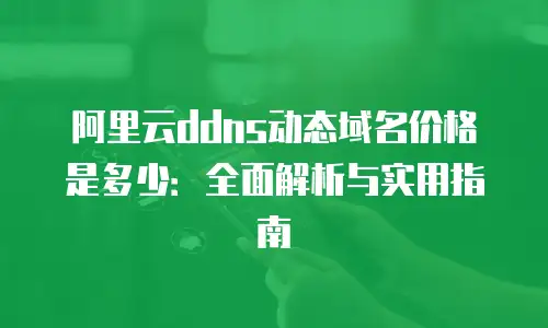 阿里云ddns动态域名价格是多少：全面解析与实用指南