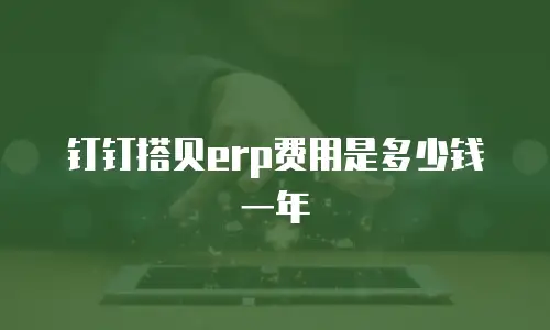 钉钉搭贝erp费用是多少钱一年