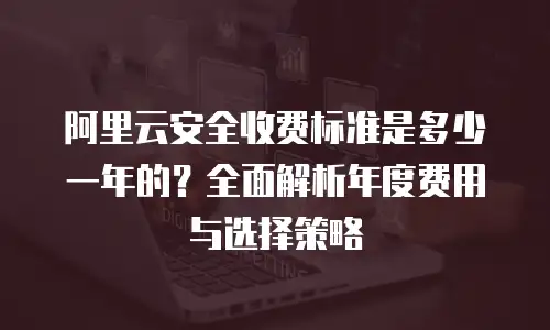 阿里云安全收费标准是多少一年的？全面解析年度费用与选择策略