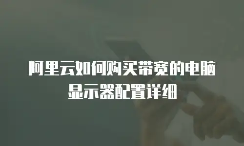 阿里云如何购买带宽的电脑显示器配置详细