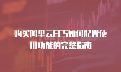 购买阿里云ECS如何配置使用功能的完整指南