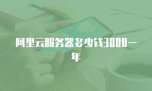 阿里云服务器多少钱3000一年