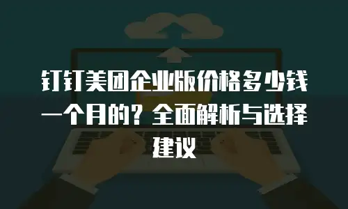 钉钉美团企业版价格多少钱一个月的？全面解析与选择建议