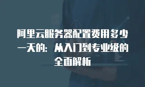 阿里云服务器配置费用多少一天的：从入门到专业级的全面解析