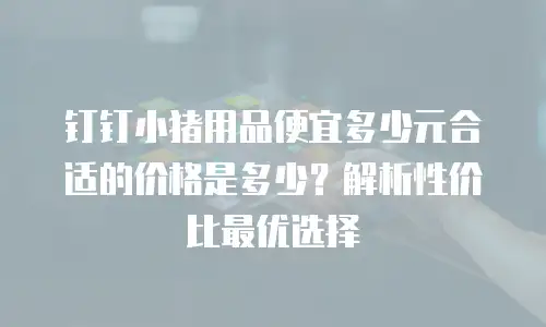钉钉小猪用品便宜多少元合适的价格是多少？解析性价比最优选择