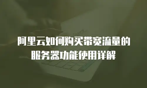 阿里云如何购买带宽流量的服务器功能使用详解