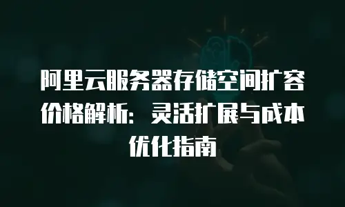 阿里云服务器存储空间扩容价格解析：灵活扩展与成本优化指南