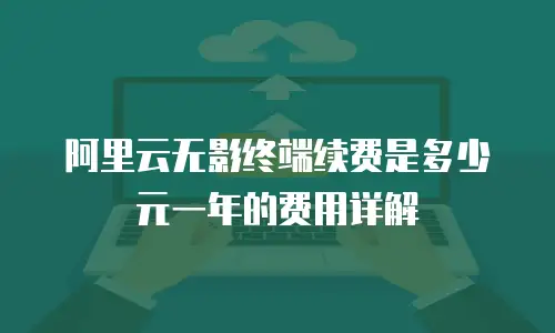 阿里云无影终端续费是多少元一年的费用详解