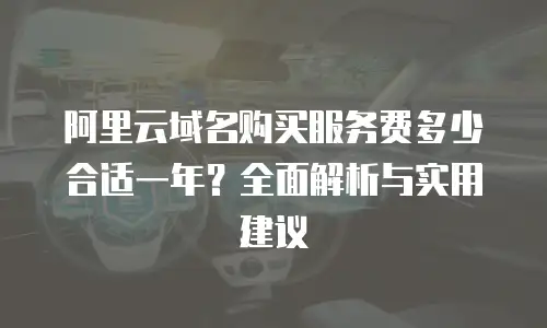 阿里云域名购买服务费多少合适一年？全面解析与实用建议