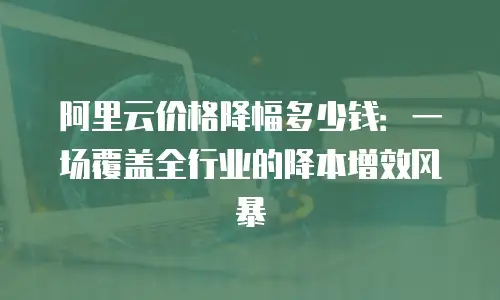 阿里云价格降幅多少钱：一场覆盖全行业的降本增效风暴