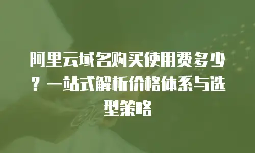 阿里云域名购买使用费多少？一站式解析价格体系与选型策略