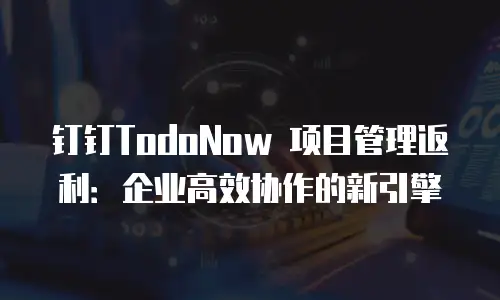 钉钉TodoNow 项目管理返利：企业高效协作的新引擎