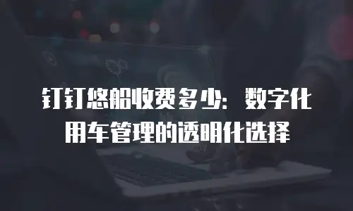钉钉悠船收费多少：数字化用车管理的透明化选择