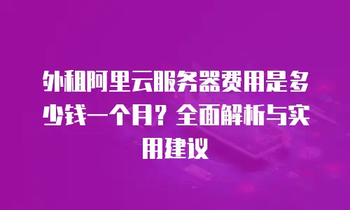 外租阿里云服务器费用是多少钱一个月？全面解析与实用建议